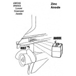 Anoda aluminium Evinrude 90~225KM OMC Cobra 1991~ 436745