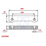 Anoda cynkowa Volvo Penta AQ270 AQ280 AQ280DP Volvo 832598 zam. 62416BG