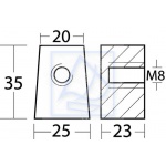 Anoda oryginalna YAMAHA F40 F50F F60  67C-45251-00