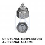 Czujnik temperatury 0-150℃ NPT  1/2-14 Alarm 120℃