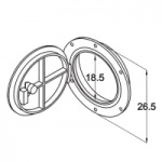 Dekiel Luk PCV biały wew.190 zew. 265