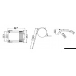 Drabinka rozkładana stal inox na tubę pontonu Ø 50cm 4 stopnie 