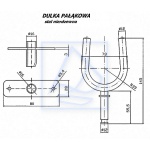 Dulka ze stali nierdzewnej A2 z gniazdem mocowanym od góry