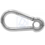 Karabińczyk nierdzewny z okiem dn. 10mm L=100 mm