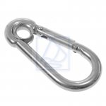 Karabińczyk nierdzewny z okiem dn. 8mm L=80 mm