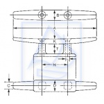 Knaga tradycyjna nierdzewna kwasoodporna AISI316  L200 mm
