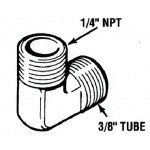 Kolano 90 stopni 3/8" na 1/4" NPT SeaStar HF5529