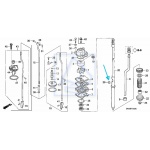 Wpust klin wałka pionowego Honda BF40 BF45 BF50