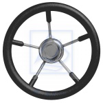 Koło sterowe kierownica DeLuxe 35cm czarna