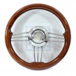 Koło sterowe drewno kierownica Luxe 35cm mahoń