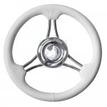 Koło sterowe kierownica T22RW 35 cm biała