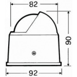 Kompas Rivera Stella biały z niebieską tarczą 2,5"