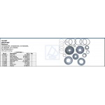 Kpl kół zębatych z łożyskami dół Mercruiser Alpha One II Sierra 18-2407