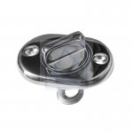 Korek spustowy odpływowy owalny stal nierdzewna 55x51 mm