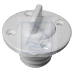 Korek spustowy okrągły PVC bez zabezpieczenia biały