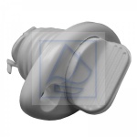 Korek spustowy owalny PVC z zabezpieczeniem biały