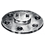 Korek spustowy mosiądz chromowany 56x30 mm