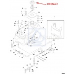 Korek wlewu paliwa Evinrude B4 Mercury F4 F5 F6 Tohatsu MFS5 2012~