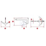 Kotwica Claw-BRUCE z galwanizowanej stali 7,5kg