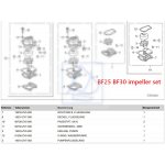 Kpl pompy wody Honda BF25 BF30  06192-ZV7-010