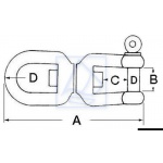 Krętlik szekla nierdzewna AISI 316 dn. 6 mm 