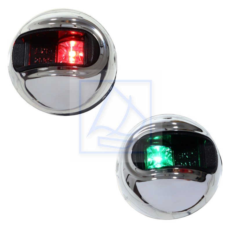 Lampa nawigacyjna LED lewa i prawa okrągła 52mm stal