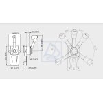 Manetka boczna wewnętrzna z Power Trim Uflex B184
