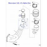 Mieszek gumowy Mercruiser 3,0L 3,7L 32-90949 500511K