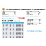 Śruba stalowa Yamaha Mercury Honda 135KM~250KM  New Saturn 14 x 19 LEWA