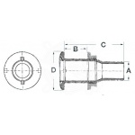 Odpływ PCV 1 1/2" z membraną dł.112mm na wąż 38mm