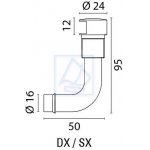 Odpowietrznik zbiornika chromowany mosiądz 16mm  F172B.DX