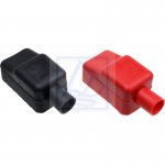 Osłony, kapturki gumowe klem czerwona i czarna, przewód max 17mm