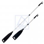 Pagaj bosak aluminiowy teleskopowy 120-165 cm czarny