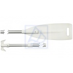 Pagaj bosak aluminiowy teleskopowy 104-160 cm biały 