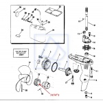 Pierścień śruby napędowej Johnson Evinrude 1.2 2 4KM 1968-89 OMC 315471