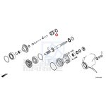 Pierścień wałka śruby HONDA BF200 BF225 BF350  24103-ZY3-000