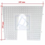 Płyta pawężowa PCV pod silnik wcięta kątowa 440 x 350 mm biała