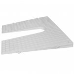 Płyta pawężowa PCV pod silnik wcięta kątowa 440 x 350 mm biała