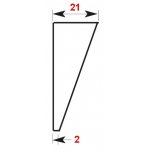 Płyta pawężowa PCV pod silnik wcięta kątowa 440 x 350 mm biała
