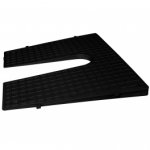 Płyta pawężowa PCV pod silnik wcięta kątowa 440 x 350 mm czarna