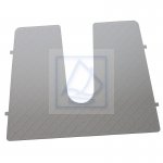 Płyta pawężowa PVC pod silnik wcięta 450x360 mm biała