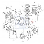 Półpierścień obrotu silnika dół 2 szt Mercury F5 Tohatsu MFS5