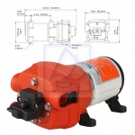 Pompa ciśnieniowa Seaflo wody 17 L/min 12V SFDP1-41