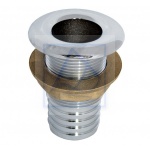 Przejście burtowe z króćcem na wąż 19 mm CHROM BRASS