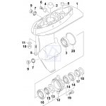 Simering wał poziom Johnson J5R4S Suzuki DF4 DF5 DF6 09282-12008