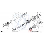 Simering wałka śrubowego Honda BF60 BF250 91252-ZZ3-003