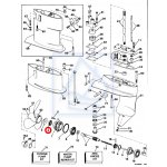 Simering wałka śrubowego Johnson Evinrude 2T 6KM 8KM 0336493