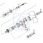 Simering wałka śrubowego Mercury Tohatsu M40D M50 MD50 334-60223-0