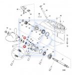 Simeringi 2szt wałka śrubowego Mercury F30 F40 F50 EFI 75KM 69188 69189