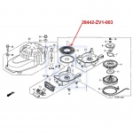 Sprężyna powrotna rozrusznik Honda BF5  28442-ZV1-003